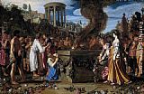 Orestes and Pylades Disputing at the Altar by Pieter Lastman